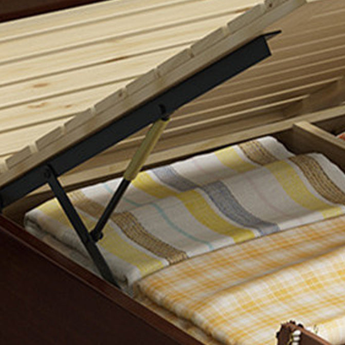 Legno standard contemporaneo a legno massiccio telaio da letto con rivestimento imbottito