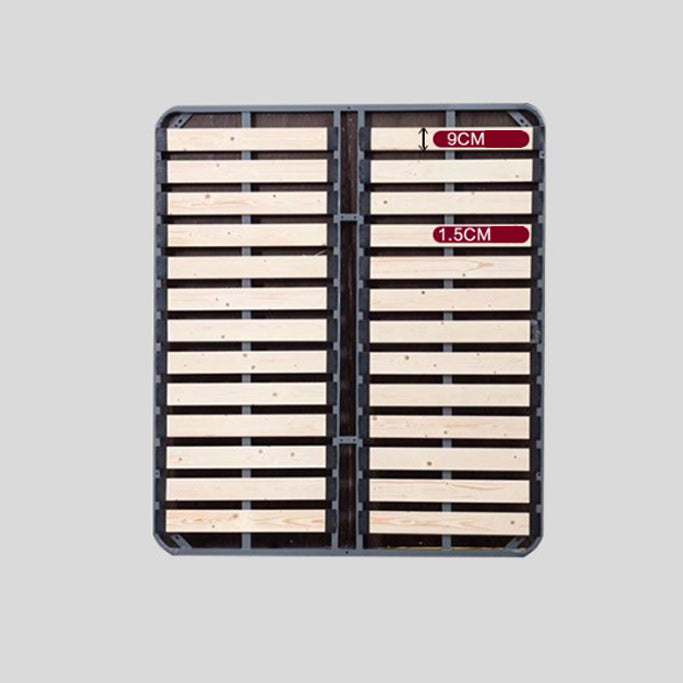 Cadre de plate-forme en bois et plate-forme rembourré lit moderne en gris foncé
