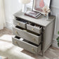 32.67" Tall 4 - Drawer Accent Chest Solid Wood Grey/Brown Chest
