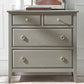 32.67" Tall 4 - Drawer Accent Chest Solid Wood Grey/Brown Chest