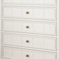 5 - Drawer Accent Chest 38.58" Tall Rubberwood Storage Cabinet