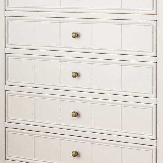 5-引き出しアクセントチェスト38.58 "背の高いラバーウッド収納キャビネット