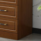 Mid-Century Cabinet 6 - Drawer 3 Shelves Solid Wood Bar Pulls Accent Cabinet