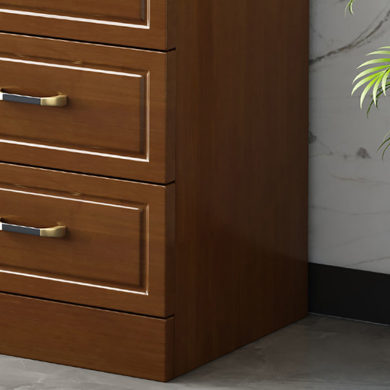 Mid-Century Cabinet 6 - Drawer 3 Shelves Solid Wood Bar Pulls Accent Cabinet