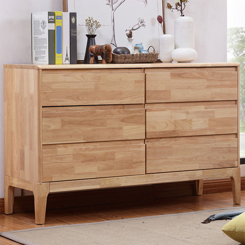 Hedendaagse natuurlijke accentkistrubberwoodkist met laden