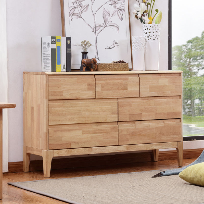 Hedendaagse natuurlijke accentkistrubberwoodkist met laden