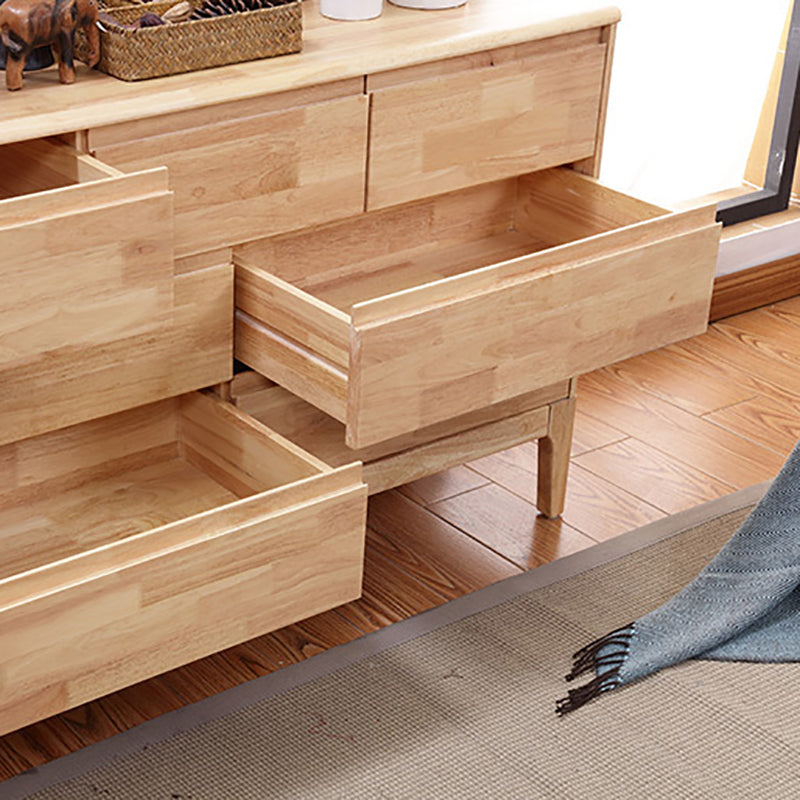 Hedendaagse natuurlijke accentkistrubberwoodkist met laden