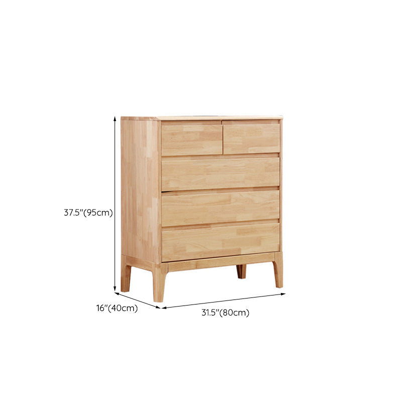 Hedendaagse natuurlijke accentkistrubberwoodkist met laden