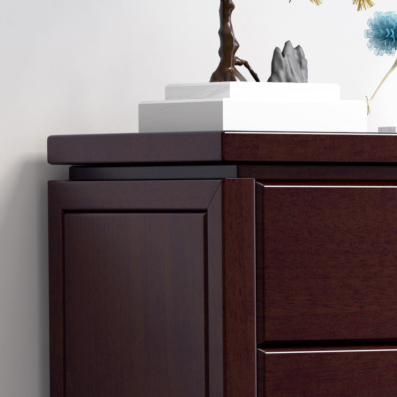 Moderne moderne borst-rechthoek uit het midden van de eeuw met lade massief hout rechte benen accent borst