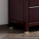 Rectángulo de cofre moderno de mediados de siglo con cajón de madera maciza piernas rectas acento cofre