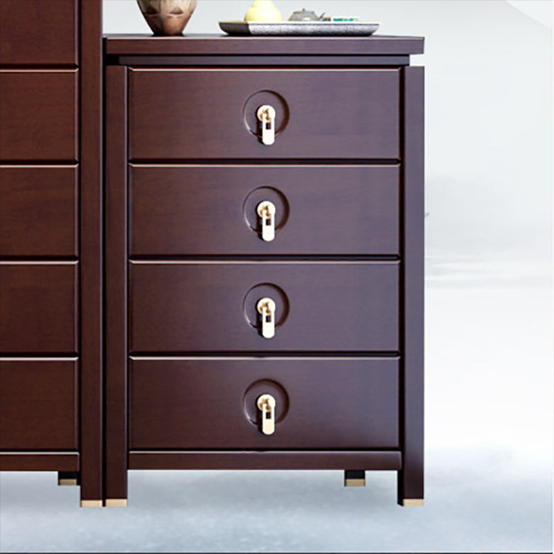 Moderne moderne borst-rechthoek uit het midden van de eeuw met lade massief hout rechte benen accent borst