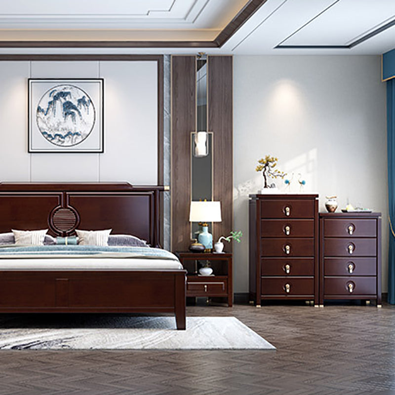 Moderne moderne borst-rechthoek uit het midden van de eeuw met lade massief hout rechte benen accent borst