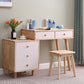 Tavolo da trucco scandinavo a 5 cassetti in legno massiccio