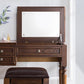 30,7 "Altezza 2-Drawer marrone in legno in legno in legno in legno Specchio Makeup Vanity