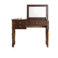 30,7 "Altezza 2-Drawer marrone in legno in legno in legno in legno Specchio Makeup Vanity