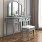 Stile tradizionale 3 -DrAwer Tavolo da trucco a specchio in legno Vanity