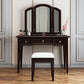 Stile tradizionale 3 -DrAwer Tavolo da trucco a specchio in legno Vanity