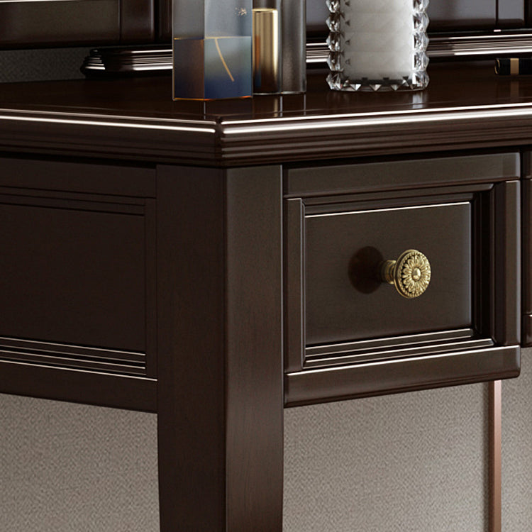 Stile tradizionale 3 -DrAwer Tavolo da trucco a specchio in legno Vanity
