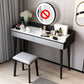 Stone Top Makeup Table with 2 Drawers 15.74" Wide Vanity Tables Makeup Vanity & Stools Light Gray Clearhalo 'Bedroom Furniture' 'furn' 'furn_makeup_vanities' 'Furniture' 'Makeup Vanities' 'makeup_vanities' 6412137