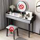 Stone Top Makeup Table with 2 Drawers 15.74" Wide Vanity Tables Makeup Vanity Light Gray Clearhalo 'Bedroom Furniture' 'furn' 'furn_makeup_vanities' 'Furniture' 'Makeup Vanities' 'makeup_vanities' 6412138