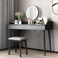 Stone Top Makeup Table with 2 Drawers 15.74" Wide Vanity Tables Clearhalo 'Bedroom Furniture' 'furn' 'furn_makeup_vanities' 'Furniture' 'Makeup Vanities' 'makeup_vanities' 6412140