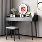 Stone Top Makeup Table with 2 Drawers 15.74" Wide Vanity Tables Makeup Vanity & Stools Grey Clearhalo 'Bedroom Furniture' 'furn' 'furn_makeup_vanities' 'Furniture' 'Makeup Vanities' 'makeup_vanities' 6412144