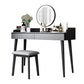 Stone Top Makeup Table with 2 Drawers 15.74" Wide Vanity Tables Clearhalo 'Bedroom Furniture' 'furn' 'furn_makeup_vanities' 'Furniture' 'Makeup Vanities' 'makeup_vanities' 6412145