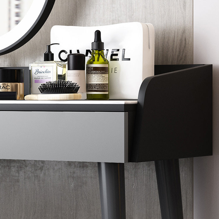 Stone Top Makeup Table with 2 Drawers 15.74" Wide Vanity Tables Clearhalo 'Bedroom Furniture' 'furn' 'furn_makeup_vanities' 'Furniture' 'Makeup Vanities' 'makeup_vanities' 6412147