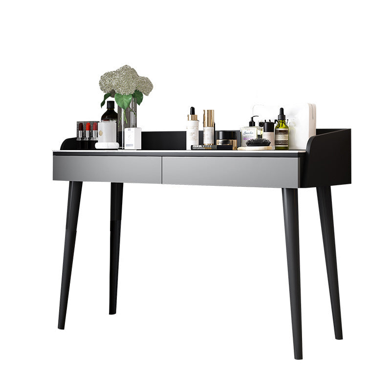 Stone Top Makeup Table with 2 Drawers 15.74" Wide Vanity Tables Clearhalo 'Bedroom Furniture' 'furn' 'furn_makeup_vanities' 'Furniture' 'Makeup Vanities' 'makeup_vanities' 6412155