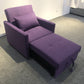 Modern Green Convertible Sofa Cushion Back Foldable Futon Chairs Violet Clearhalo 'furn' 'furn_futons' 'Furniture' 'Futons & Daybeds' 'Futons' 'Living Room Furniture' 6412246