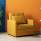 Modern Green Convertible Sofa Cushion Back Foldable Futon Chairs Yellow Clearhalo 'furn' 'furn_futons' 'Furniture' 'Futons & Daybeds' 'Futons' 'Living Room Furniture' 6412248