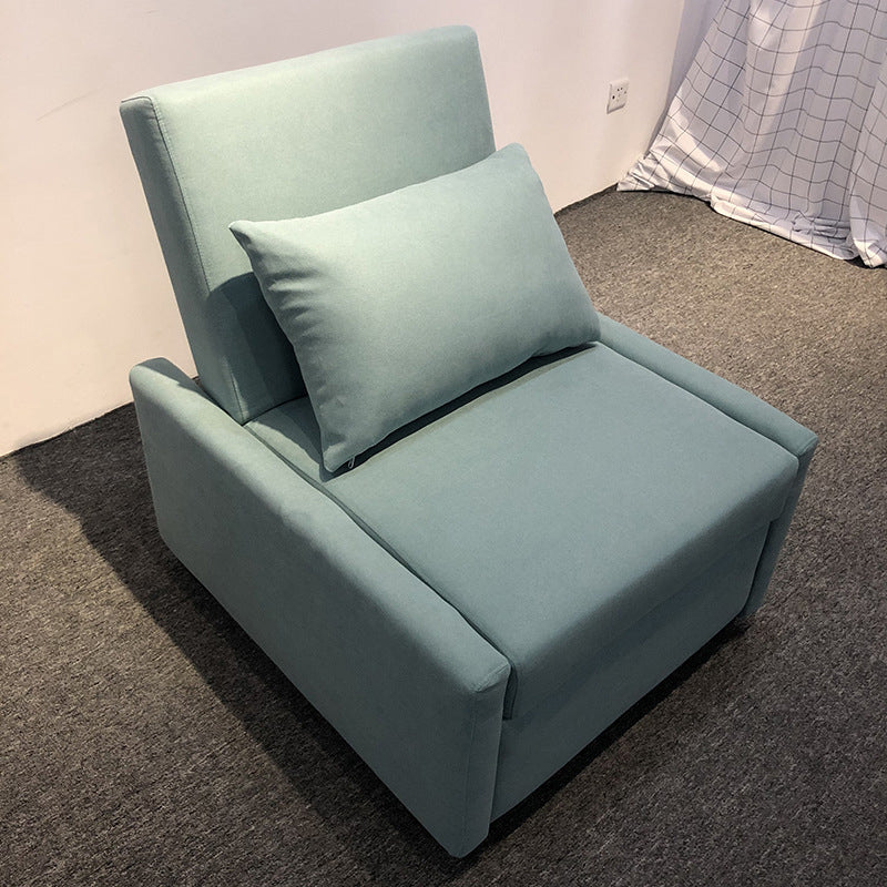 Modern Green Convertible Sofa Cushion Back Foldable Futon Chairs Clearhalo 'furn' 'furn_futons' 'Furniture' 'Futons & Daybeds' 'Futons' 'Living Room Furniture' 6412249