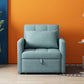 Modern Green Convertible Sofa Cushion Back Foldable Futon Chairs Light Blue Clearhalo 'furn' 'furn_futons' 'Furniture' 'Futons & Daybeds' 'Futons' 'Living Room Furniture' 6412258