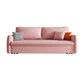 Pink Pillow Back Loveseat Foldable Sleeper Sofa with Storage