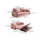 Pink Pillow Back Loveseat Foldable Sleeper Sofa with Storage