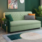 Green Cushion Back Loveseat Foldable Sleeper Sofa with Storage