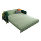 Green Cushion Back Loveseat Foldable Sleeper Sofa with Storage