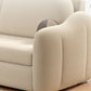 Beige Cushion Back Futon Foldable Pillow Included Sleeper Sofa Clearhalo 'furn' 'furn_futons' 'Furniture' 'Futons & Daybeds' 'Futons' 'Living Room Furniture' 6412397