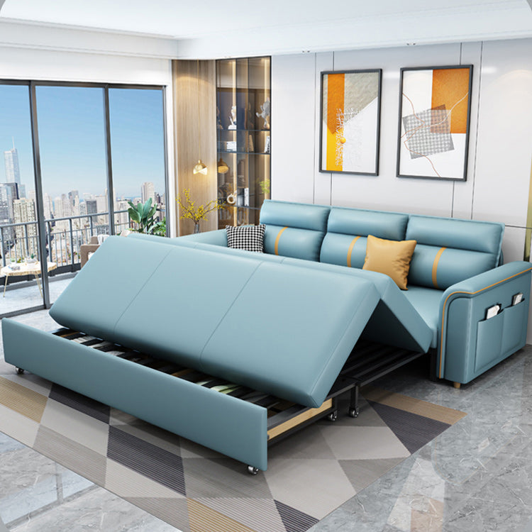 Flared Arms Futon Foldable Pillow Included Cushion Back Sleeper Sofa