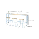 ダイニングルーム用のモダンなバーハイトテーブルソリッドウッドトップバーテーブル
