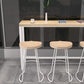 Rectangular Bar-height Table Wood Top Pub Table with White Base Clearhalo 'Bar Furniture' 'Bar Tables' 'bar_tables' 'furn' 'furn_bar_tables' 'Furniture' 'Kitchen & Dining Furniture' 6412580