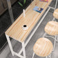 Rectangular Bar-height Table Wood Top Pub Table with White Base Clearhalo 'Bar Furniture' 'Bar Tables' 'bar_tables' 'furn' 'furn_bar_tables' 'Furniture' 'Kitchen & Dining Furniture' 6412581