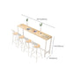 Rectangular Bar-height Table Wood Top Pub Table with White Base Clearhalo 'Bar Furniture' 'Bar Tables' 'bar_tables' 'furn' 'furn_bar_tables' 'Furniture' 'Kitchen & Dining Furniture' 6412583