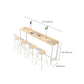 Rectangular Bar-height Table Wood Top Pub Table with White Base Clearhalo 'Bar Furniture' 'Bar Tables' 'bar_tables' 'furn' 'furn_bar_tables' 'Furniture' 'Kitchen & Dining Furniture' 6412584