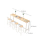 Rectangular Bar-height Table Wood Top Pub Table with White Base Clearhalo 'Bar Furniture' 'Bar Tables' 'bar_tables' 'furn' 'furn_bar_tables' 'Furniture' 'Kitchen & Dining Furniture' 6412586