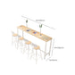 Rectangular Bar-height Table Wood Top Pub Table with White Base Clearhalo 'Bar Furniture' 'Bar Tables' 'bar_tables' 'furn' 'furn_bar_tables' 'Furniture' 'Kitchen & Dining Furniture' 6412588