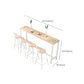 Rectangular Bar-height Table Wood Top Pub Table with White Base Clearhalo 'Bar Furniture' 'Bar Tables' 'bar_tables' 'furn' 'furn_bar_tables' 'Furniture' 'Kitchen & Dining Furniture' 6412589
