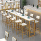 Rectangular Bar-height Table Wood Top Pub Table with Gold Base Clearhalo 'Bar Furniture' 'Bar Tables' 'bar_tables' 'furn' 'furn_bar_tables' 'Furniture' 'Kitchen & Dining Furniture' 6412592