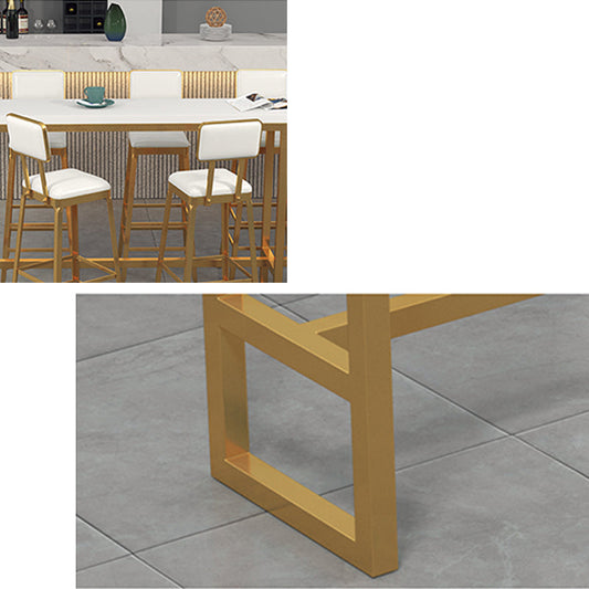 Rectangular Bar-height Table Wood Top Pub Table with Gold Base Clearhalo 'Bar Furniture' 'Bar Tables' 'bar_tables' 'furn' 'furn_bar_tables' 'Furniture' 'Kitchen & Dining Furniture' 6412595