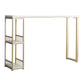 Glam Bar-height Table Solid Wood Top Bistro Pub Table with 2 Shelves Without Chairs Clearhalo 'Bar Furniture' 'Bar Tables' 'bar_tables' 'furn' 'furn_bar_tables' 'Furniture' 'Kitchen & Dining Furniture' 6412611